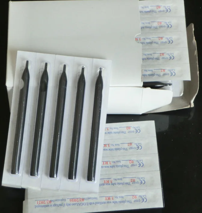 

3RT 50PCS Disposable Plastic Black Colour LONG Type Tattoo Tips nozzles