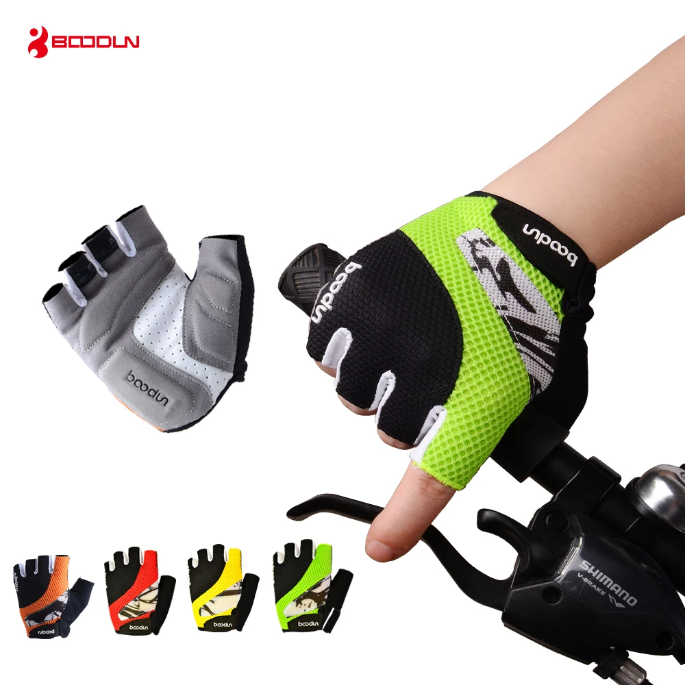

boodun Cycling Gloves Men Sports Half Finger Anti Slip Gel Pad Motorcycle MTB Road Bike Gloves S-XL 4 color