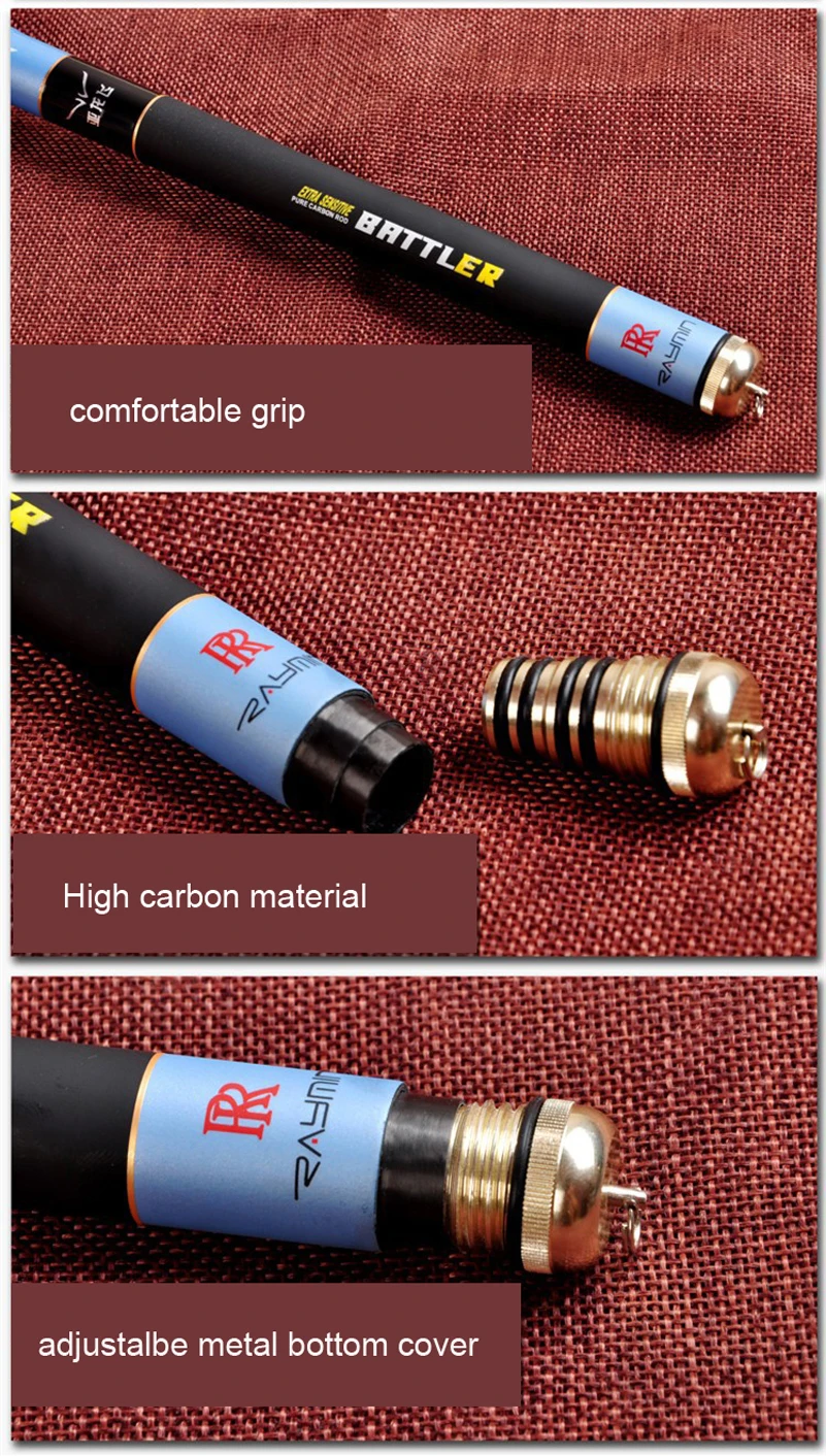 Telescópica de Carbono Vara de Pesca Yuyu Alta 4.5 m 5.4 m 6.3 m 7.2 m Ultra Light Frente Fiação Posição Pólo Enfrentar Haste Mar 7 High Quality Esporte e Lazer