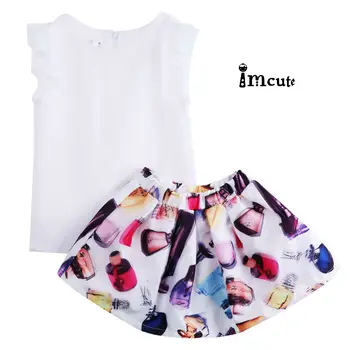

Kids Baby Girls Toddler Cute Sleveless shirt Tank Tops Skirt 2PCS Set Outfits Clothes 1-6 Year