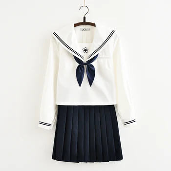 

Svitania Japanese Long Sleeve JK School Uniform Color Sailor Suit High School College Suit Female Students Uniforms