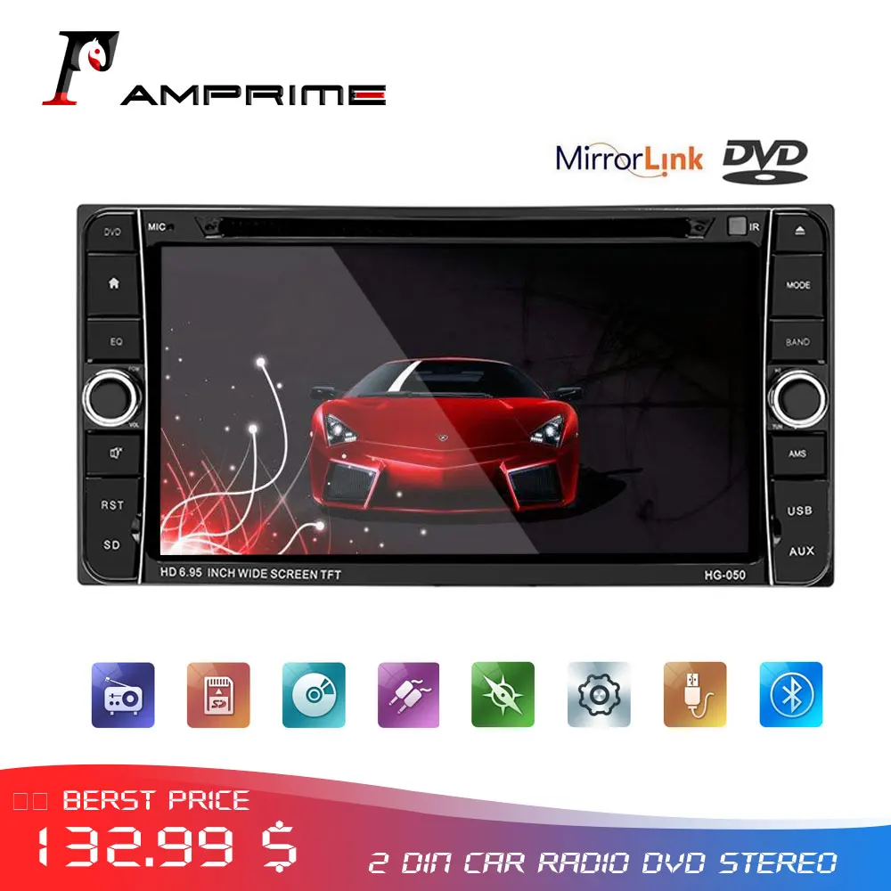 

AMPrime 7" Car CD/DVD Player 2 din Android Car Radio Multimedia MP5 Palyer GPS For Toyota Corolla Automagnitol 2 Din Autoradio