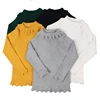 Pulls d'hiver col roulé pour enfants | Vêtements pour enfants, hauts à col froncé, en coton doux, pulls en tricot pour tout-petits ► Photo 1/6