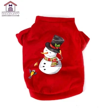 

Dog Clothing Cat Pet T Shirt Lovely Dogs Clothes Red Christmas Apparel For Small Medium Dogs Cats Chihuahua Costumes JHB023