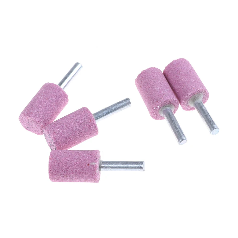 5pcs OD20 Cylinder Abrasive Stone Points Mounted Grinding Stone Burr 6mm Shank For Rotary Tools Wholesale