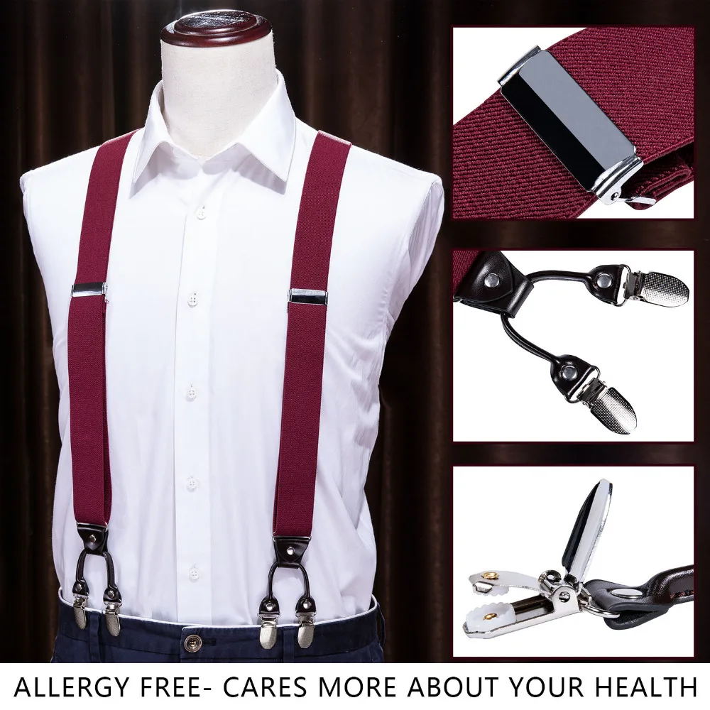 Barry. wang Adjustbale Y shape подтяжки 6 зажим подтяжки винтажные женские брюки подтяжки для мужчин брюки свадебные 9 цветов 1001