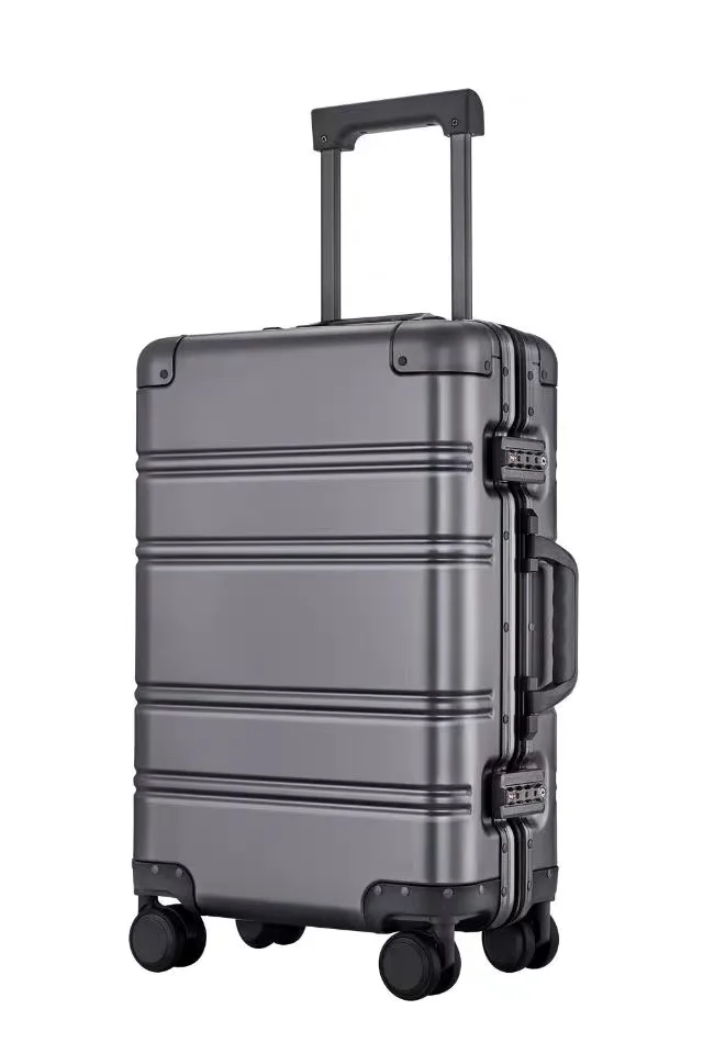 Travel tale 2" дюймовый Алюминиевый масштабных дорожных чемоданов, Спиннер ручной клади Тележка колеса - Цвет: gray