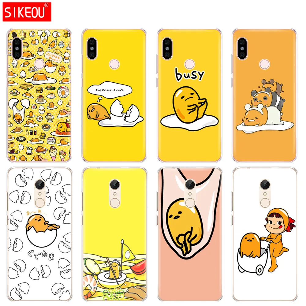 

Silicone Cover phone Case for Xiaomi redmi 5 4 1 1s 2 3 3s pro PLUS redmi note 4 4X 4A 5A cute gudetama lazy egg