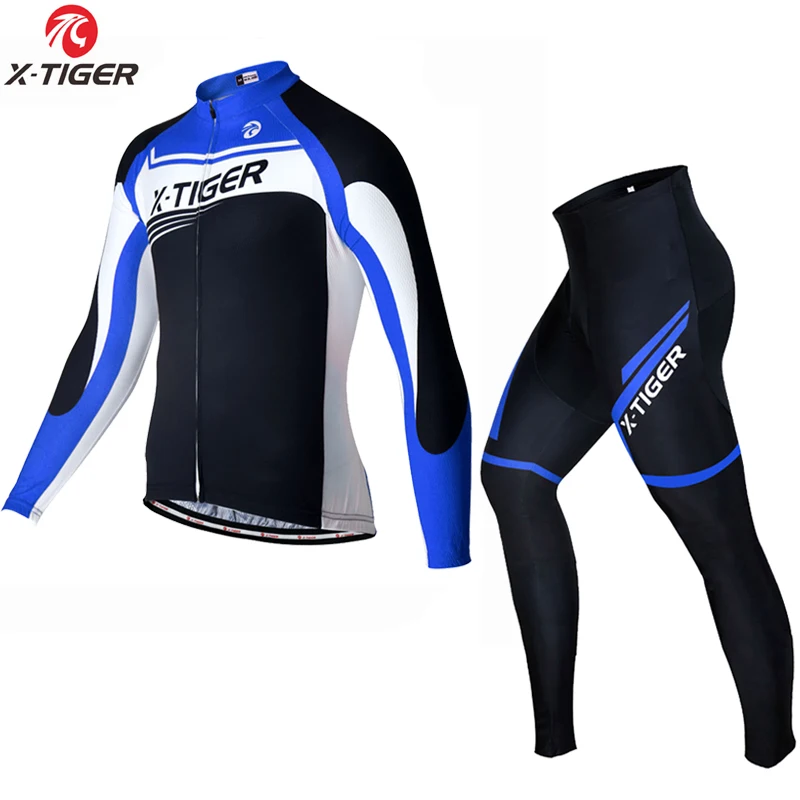 X-TIGER, сохраняющая тепло, комплект Джерси для велоспорта, Ropa Ciclismo Invierno, одежда для велоспорта, Зимняя Теплая Флисовая одежда для велоспорта, комплект для велоспорта - Цвет: Cycling Set