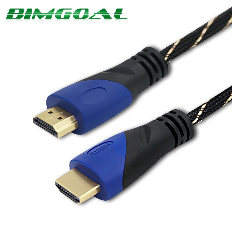 BIMGOAL HDMI кабель 1080P HDMI к HDMI кабель 5 м 1 м 10 м HDMI кабель адаптер 3D для ТВ ЖК-ноутбука PS3 проектор компьютера - Цвет: Синий