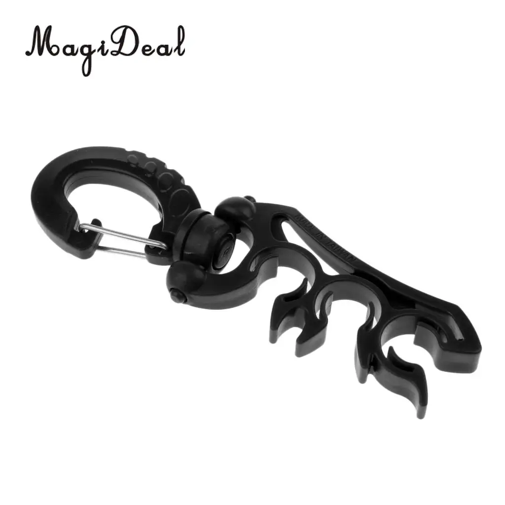 MagiDeal Premium Durable Nylon Triple 3 Hose Holder Regulator Gauge Octopus Retainer & Clip for Underwater Scuba Diving Diver