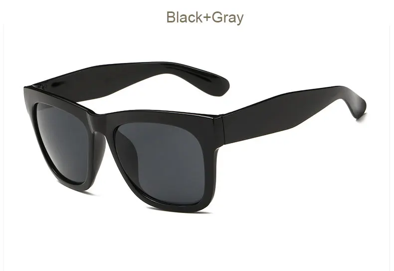 Модные квадратные большой большие солнцезащитные очки популярные Для мужчин и Для женщин зеркало UV400, солнцезащитные очки, фирменный дизайн, мужские и женские - Цвет линз: YB96 Black Gray