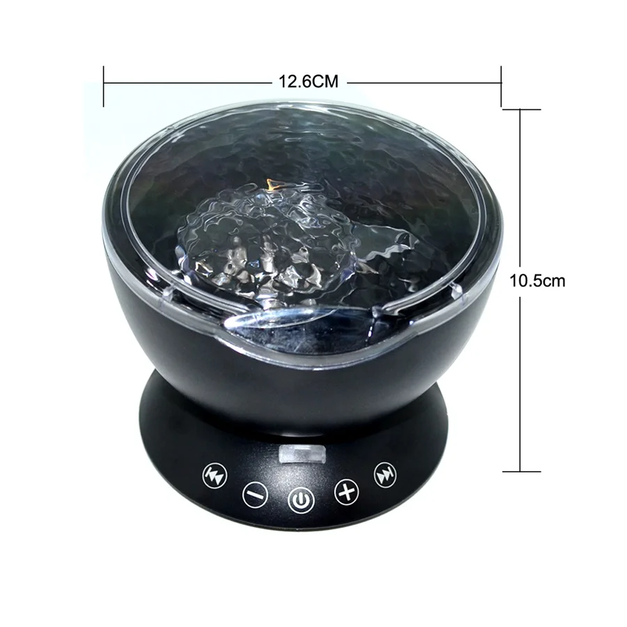  7Colors LED Night Light Starry Sky Remote Control Ocean Wave Projector with Mini Music Novelty baby - 32813733064