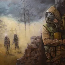 Stalker soldier игровая зона pripyat Украина постер из шелковой ткани ткань печать стикер стены Декор стены на заказ Печать