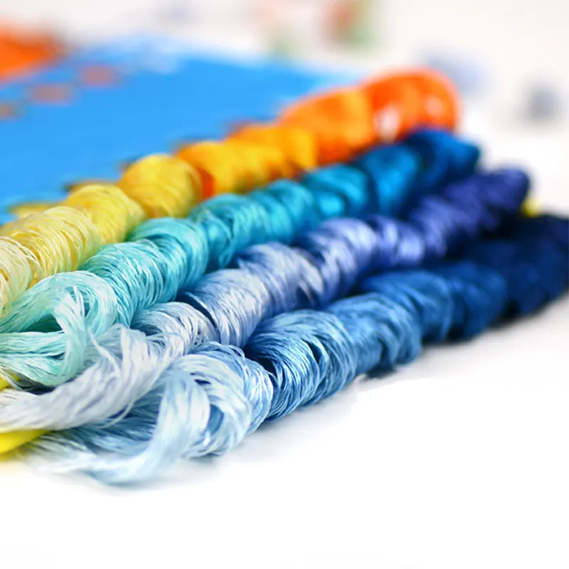 Hilo de seda personalizable, hilo para bordar, hilo para bordar a mano