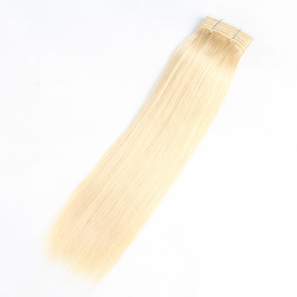 Rebecca Double Drawn Hair 113g Remy Brazilian Yaki Straight Human Hair Bundles 1 PC Balayage Brown 613 Blonde Red Piano Colors