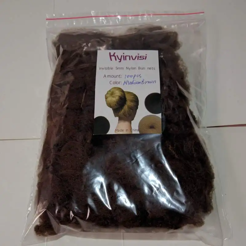 100pcs hairnet 5mm nylon ballet bun hair nets Mesh Dance Skating Snoods Hair Net Bun Cover