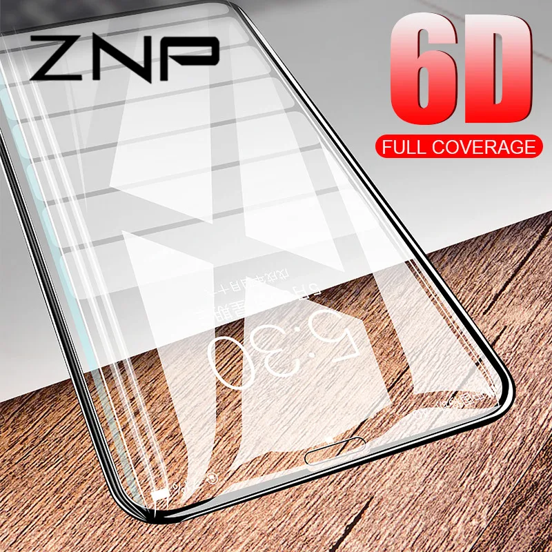 ZNP Volle Abdeckung 6D Rand Gehärtetem Glas Für iPhone X 7 8 6 6s Plus Screen Protector Für iPhone