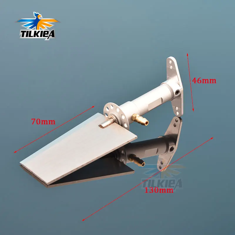 

FSR-V Rudder Water Metallic Steering wheels Mounting Bracket kit 70mm Rudder With Servo rocker arm for RC Gasoline Racing Boat