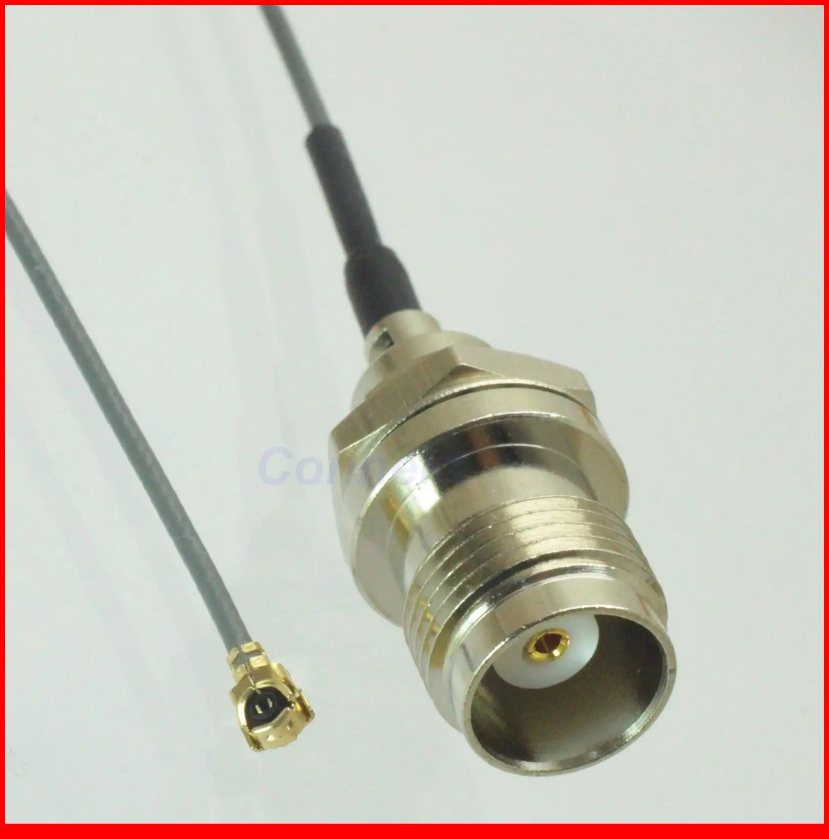 

5pcs/lot TNC female jack center nut bulkhead to IPX U.FL female 1.13mm cable pigtail 20cm