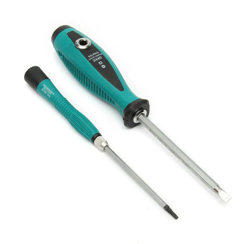 

Newest Precision Screwdriver Set 10 IN 1 Screwdrivers Kit Bag 8 Insert Bits+2pcs Rubber Handle Tool Kit HRC52-54 Top Quality