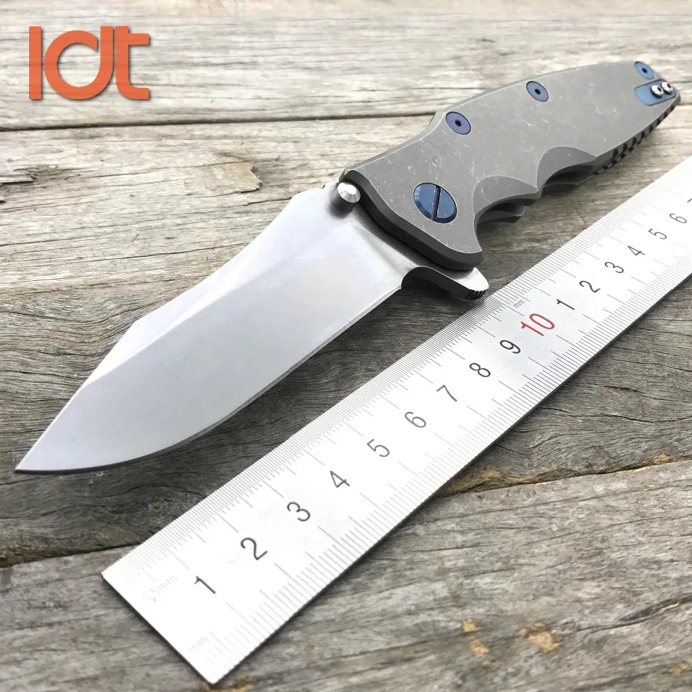 LDT 0392 Folding Knife M390 Blade Titanium Handle KVT Ball Bearing