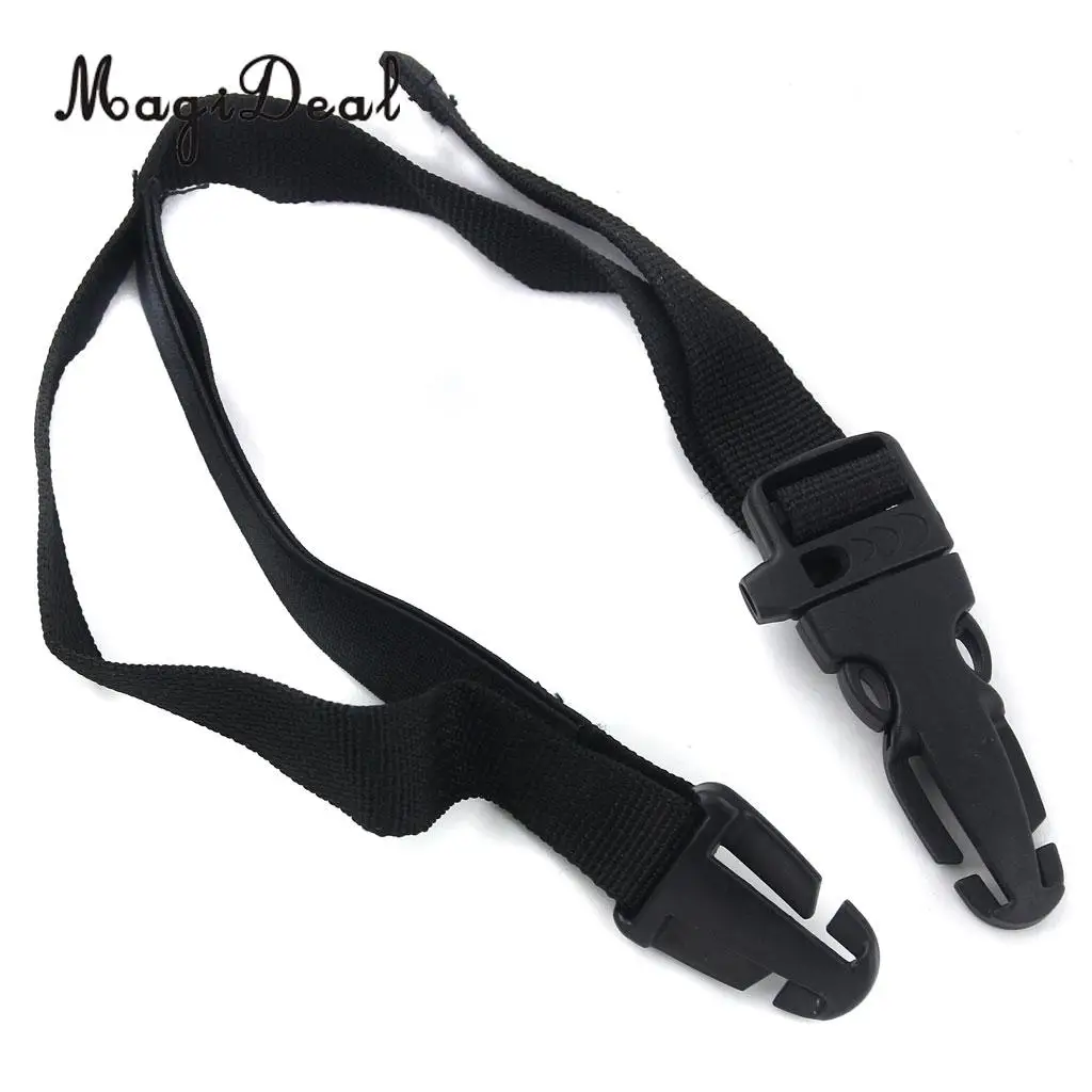 MagiDeal Adjustable Backpack Webbing Chest Strap with Whistle Buckle Black for Climbing Hiking Kayaking Canoeing Boating Acces