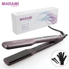 Корейский плоский утюжок с широкой пластиной, Керамический выпрямитель для волос 1, 1/2 дюймов, двойное напряжение, бивольт Chapinha, 3D плавающие Инструменты для укладки