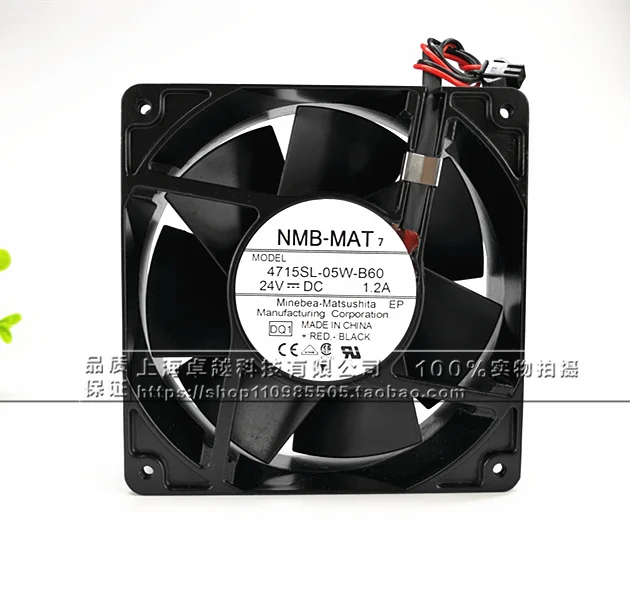 

New original 4715SL-05W-B60 24V 1.20A 120 * 120 * 38 waterproof fan