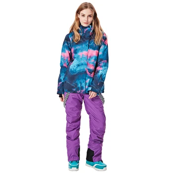 

Women Ski Suit Waterproof Winter Outdoor Windproof Camping Jackets Skiing Snowboard Set Coat Pants Mountain Snow Clothes
