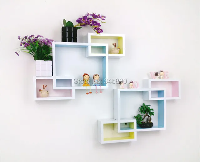 Free Shipping 6pcs Wall Shelf Mdf Floating Free Shipping 6pcs Wall Shelf Mdf Floating Hanging On As Beautiful Home Furniture New Arrival