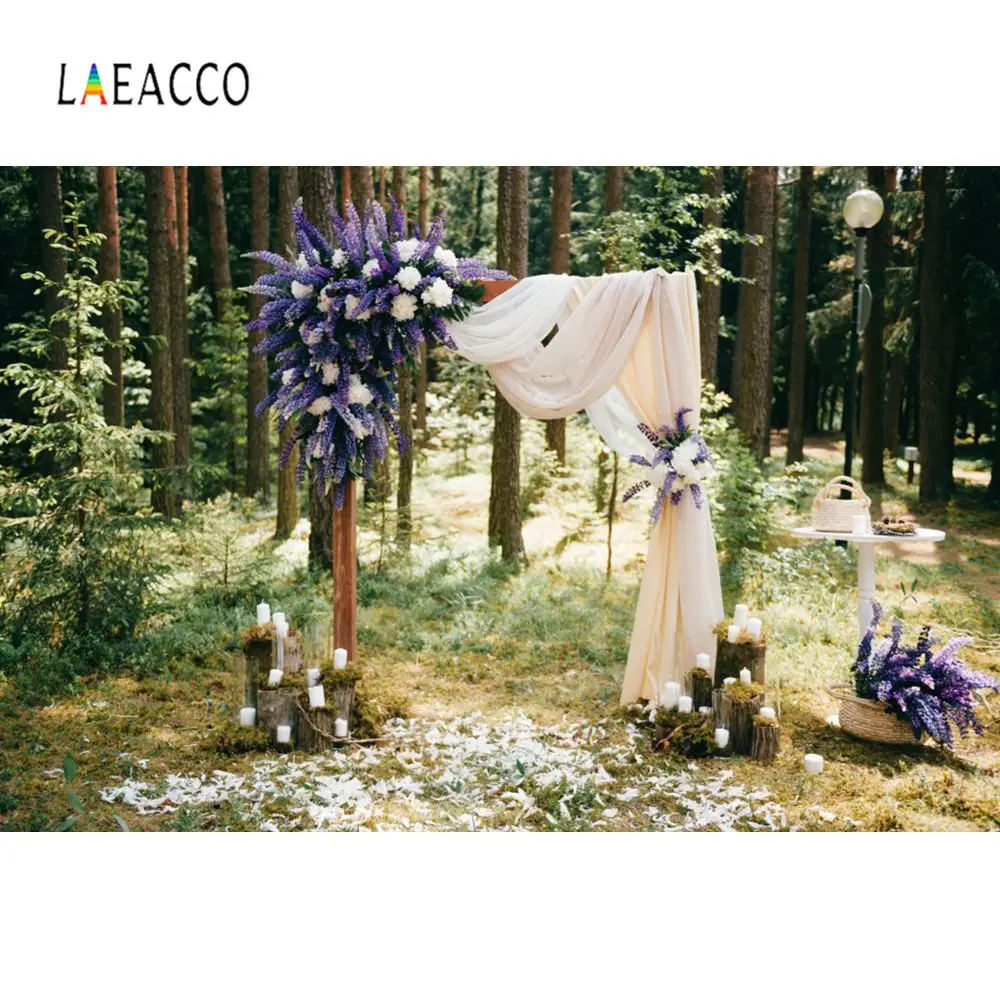 Laeacco свадебные фоны для фотосъемки цветочный венок занавес дверь свеча лепесток