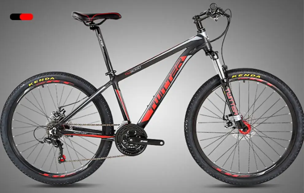 TWITTER 26 дюймов 21 скорость горный велосипед двойные дисковые тормоза MTB велосипед студенческий велосипед - Цвет: black red