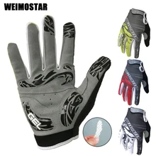 Weimostar Brand White Cycling Gloves Shockproof Gel padded Bike Glove Men Bicycle Full Finger Gloves Women MTB Racing Gloves