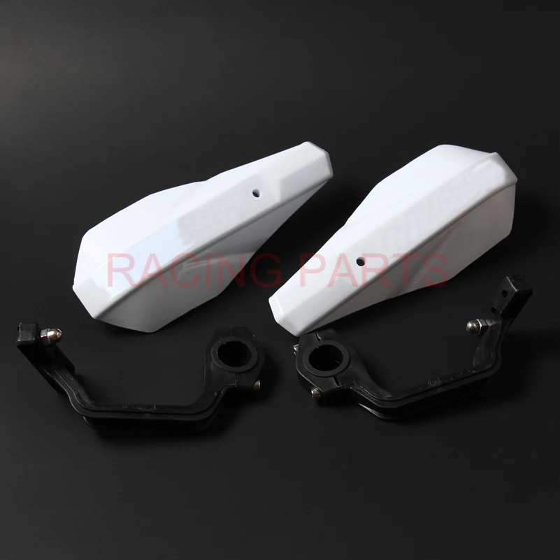 

White Cool Plastic Handle bar Brush Hand Guards Handguard Protector Protection Dirt Bike Street Bike Motorcycle Motocross ATV
