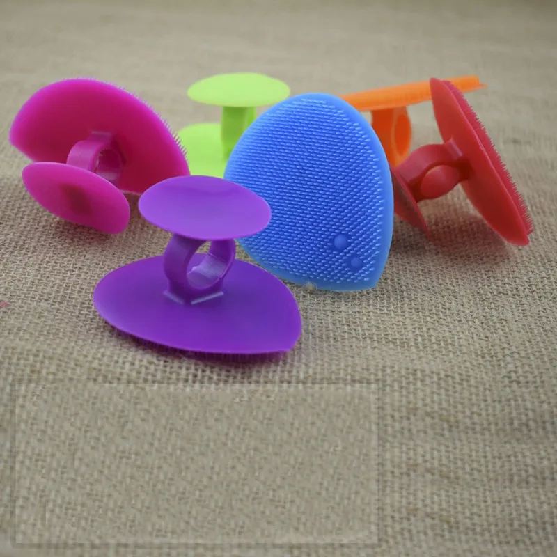 

Silicone Cleaning Brushes With Handle Dish Bowl Scouring Pad Pot Pan Easy to Clean And Stick To Wall Wash Brush Cleaning Brush