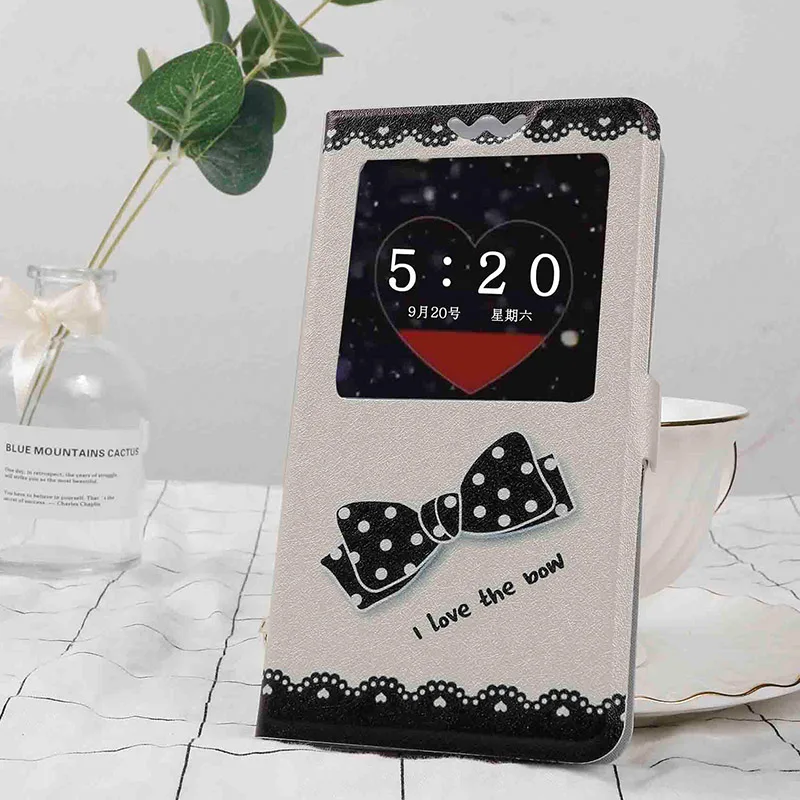 Bow С Откидывающейся Крышкой и окошком, чехол для телефона nokia 3 3,1 5 5,1 Plus 3,2 4,2, чехол с мультяшным рисунком, чехол с подставкой для nokia 5 nokia 3,1 - Цвет: Bow