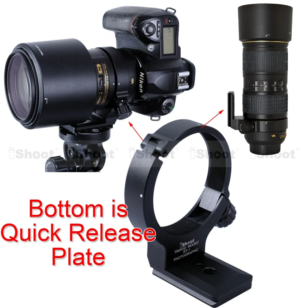Lens Tripod Mount Ring Collar RT 1 with Arca Fit Quick Release Plate