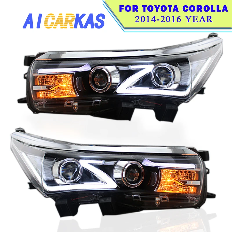 

Car Light Assembly for Toyota Corolla 2014 2015 2016 Corolla LED Headlight Daytime Running Light Bi Xenon Lens High Low Beam