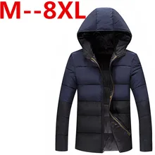 9XL 8XL 7XL 6XL 5XL Весна Зимняя Куртка Мужчины Бренд Высокого качество Вниз Хлопок Мужская Одежда Мода Теплые Мужские Куртки Пальто Черный