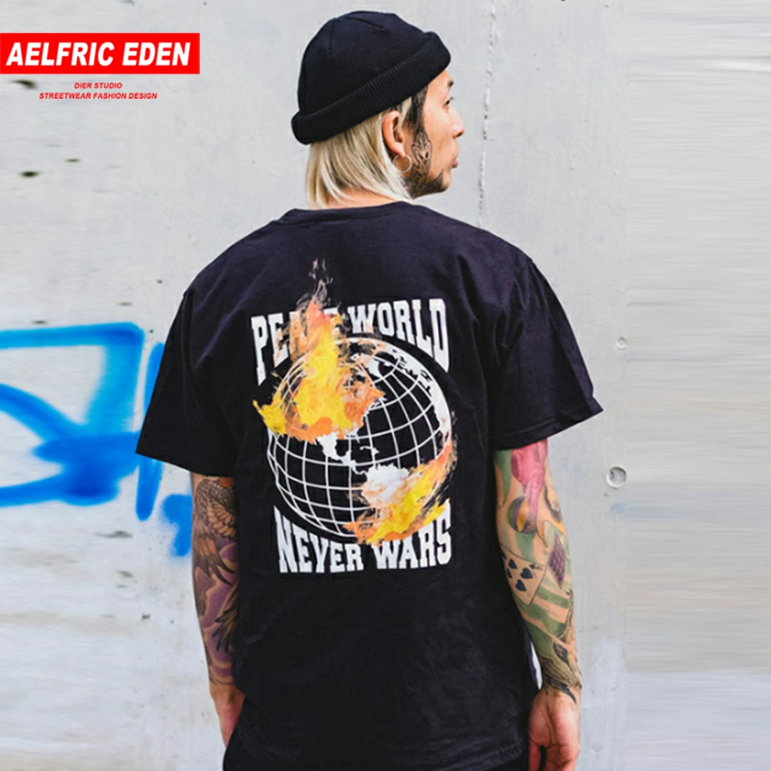 Мужская футболка с круглым вырезом Aelfric Eden Повседневная хлопковая коротким