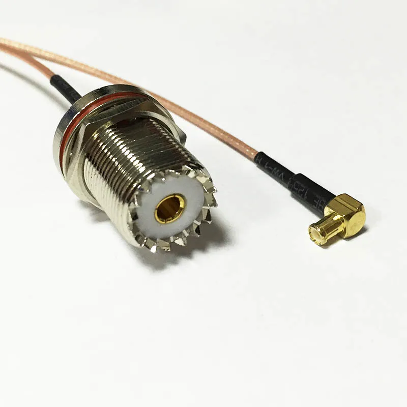 

New UHF Female nut bulkhead Switch MCX Male Plug Right Angle pigtail cable RG178  Wholesale 15CM 6