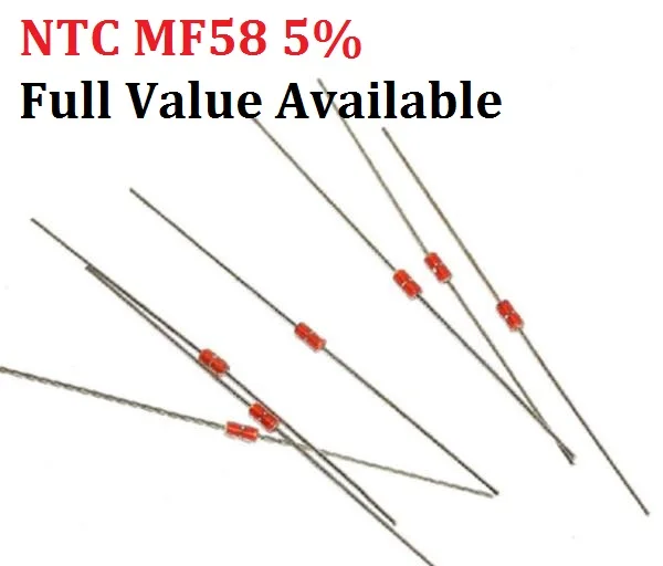 20 штук NTC MF58 5% 1 К 2 К 5 К 10 К 20 К 50 К 200 К 100 К 500 К 1 м Термальность резистор 3950 B 1/2/3/5/10/K Ом датчик термистора R Бесплатная доставка