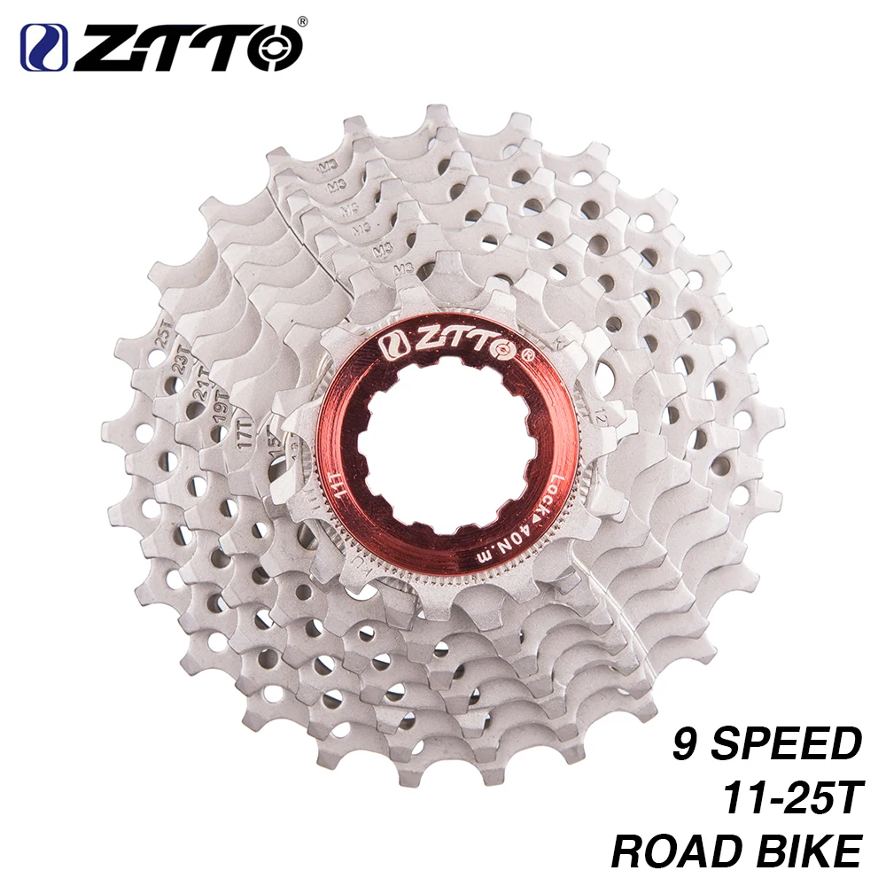 

ZTTO Racefiets Fietsonderdelen 9 S 18 S 27 S Speed Vrijloop Cassette Tandwiel 11-25 T 25 T Compatibel voor Onderdelen Sora 3300