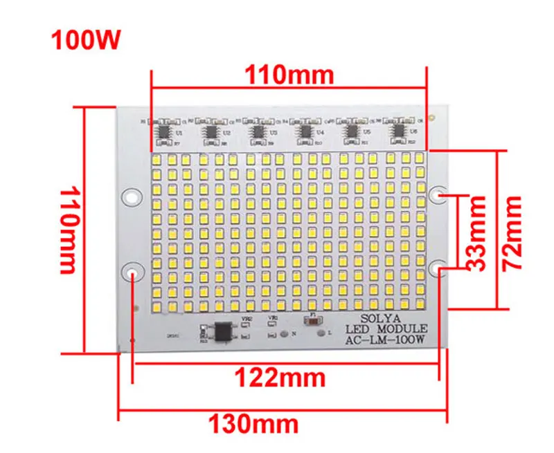 10 шт. светодиодный фонарик чип 10 Вт 20 Вт 30 Вт 50 Вт 100 Вт 200 Вт драйвер смарт ic Светодиоды SMD для diy прожектор белый теплый белый