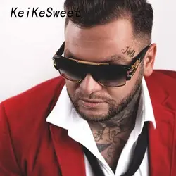 KeiKeSweet модные Для мужчин Для женщин топ Брендовая Дизайнерская обувь из металла негабаритных солнцезащитные очки жарких лучей вечерние