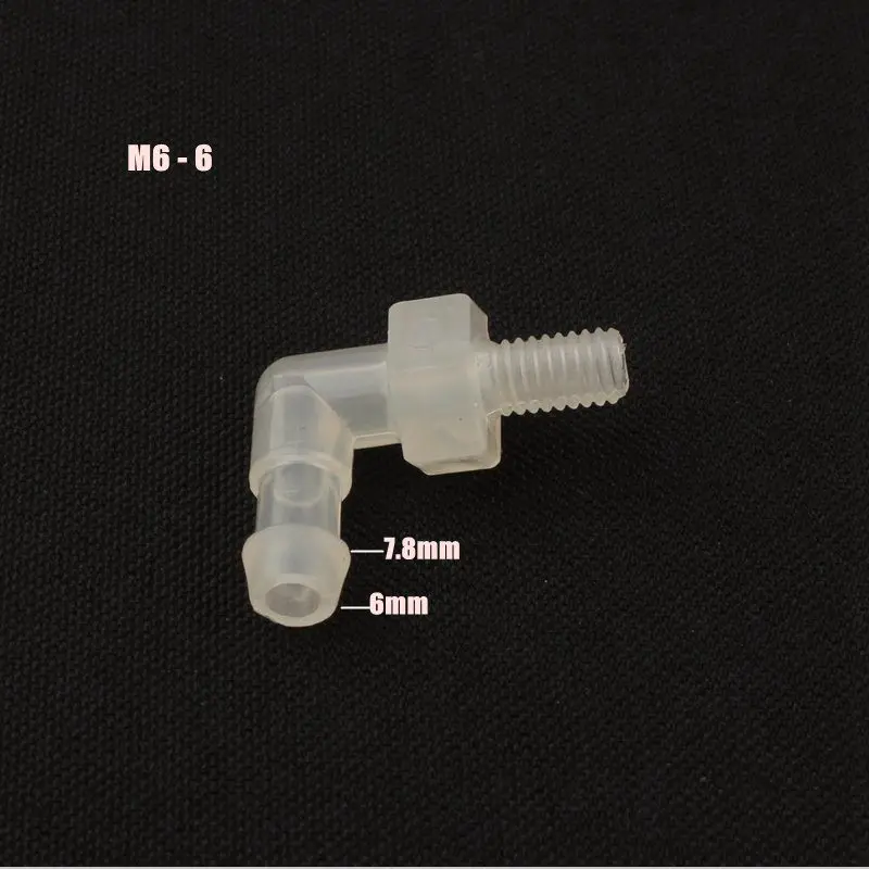 8 шт. NuoNuoWell M6~ M12 резьба 90 градусов трубы локоть разъем аквариума адаптер рыбы шланг для бака для воды фитинги садовый орошение