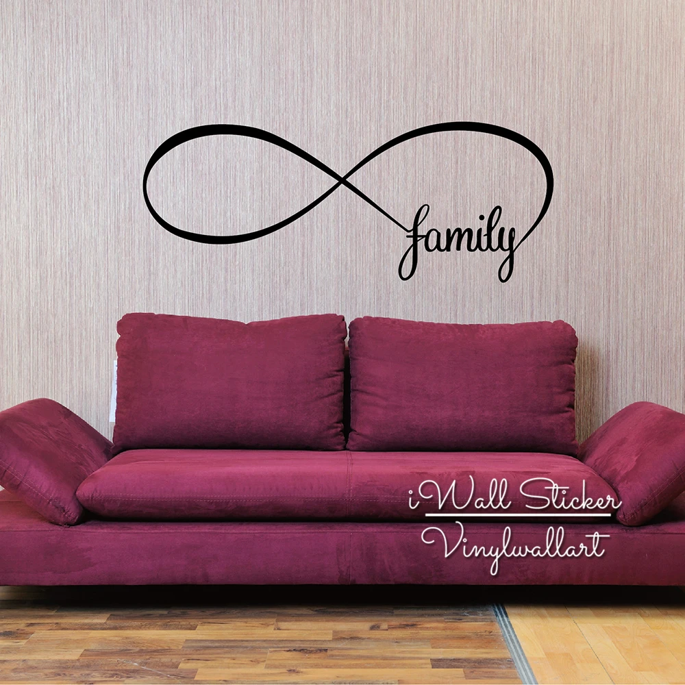 Autocollant Mural Citation De Famille Infinie Autocollant De Decoration Murale Pour La Famille Le Salon La Chambre A Coucher Citation De Famille Infinie Q263 Aliexpress