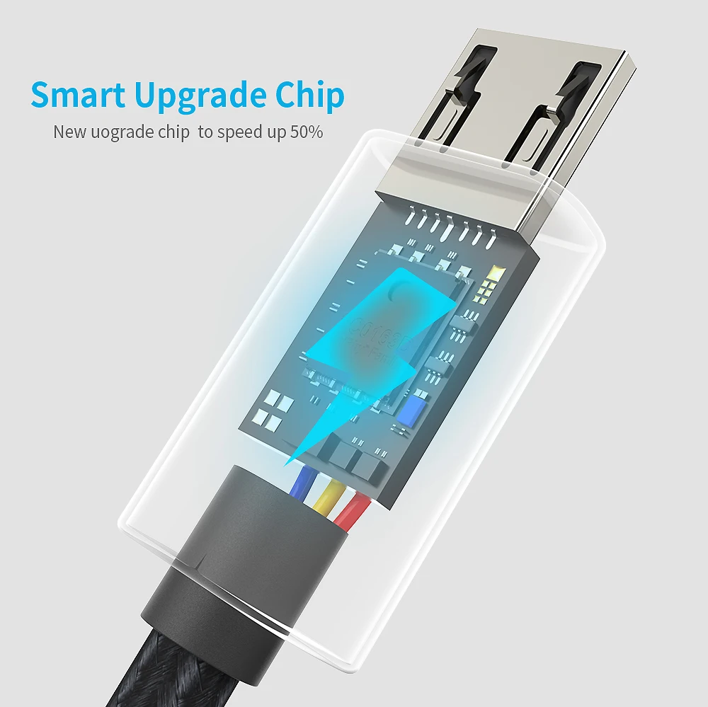 Essager микро USB кабель 2.4A Быстрый зарядный кабель для зарядного устройства провод для Samsung Xiaomi huawei LG htc 2 м микро USB для синхронизации данных и телефонный кабель