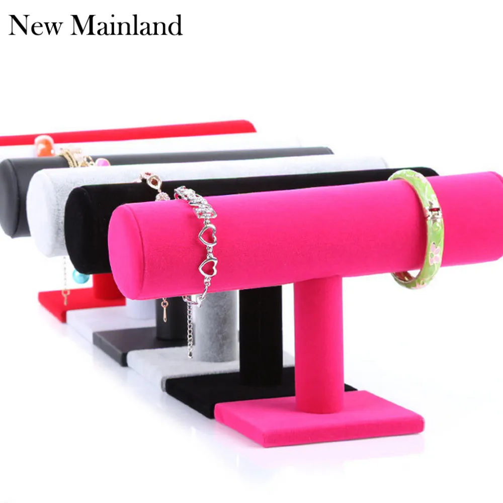 2016 Free Shipping Jewelry Display T Bar Rack Jewelry Hard Display Stand Holder font b Bracelet